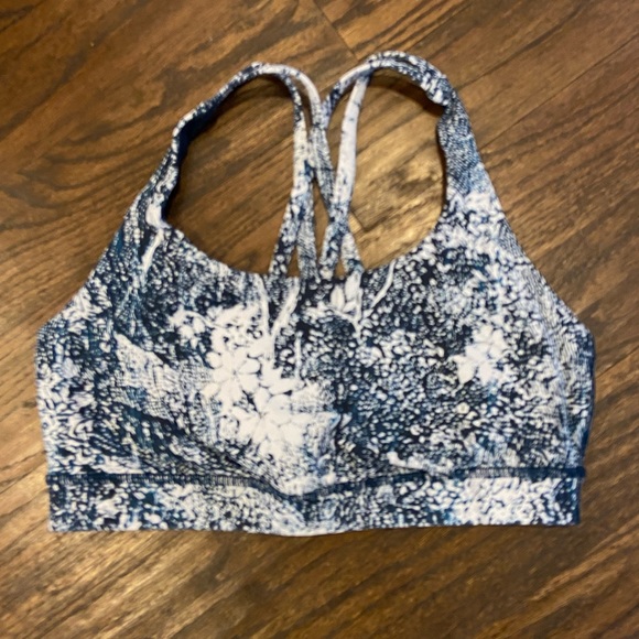 lululemon athletica Other - Lululemon energy sports bra size 8. Black, teal and white. Lining is teal